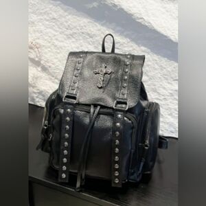 Luxury Leather Shoulder Backpack